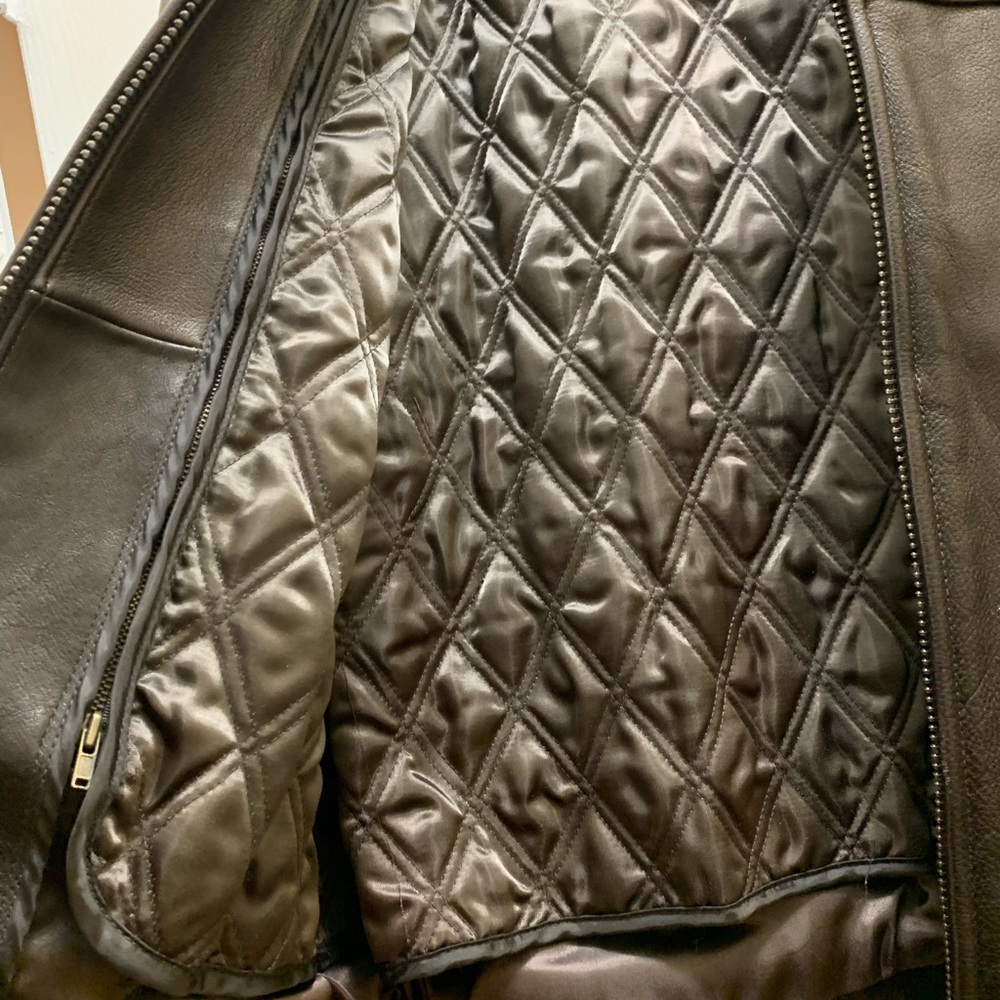 Andrew Marc brown leather jacket. Size M - Picture 3 of 8